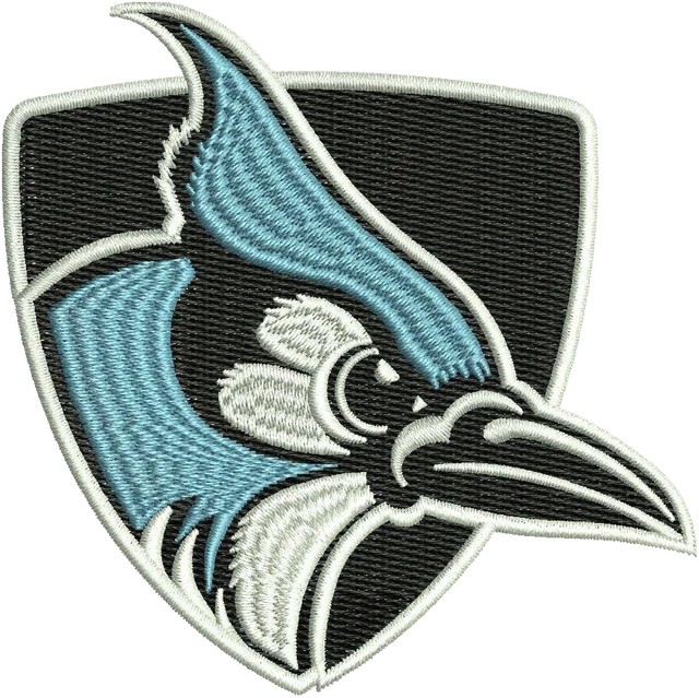 Ricamo Logo Johns Hopkins Blue Jays su tessuto