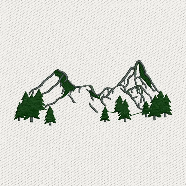 Mountains Embroidery Design