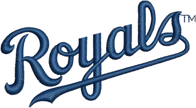 Motif de broderie Kansas City Royals logo 2 brodé sur tissu