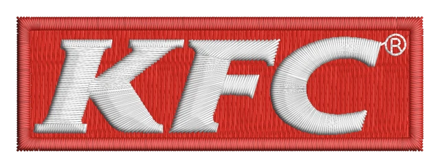 Diseño de bordado KFC logotipo 3 sobre tela
