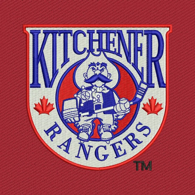 Kitchener Rangers Vintage-Hockeywappen Stickdatei