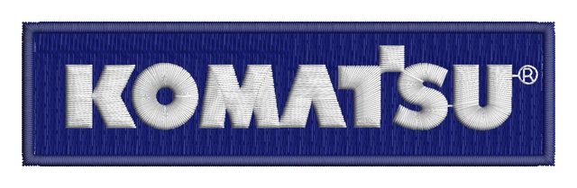 Motif de broderie Komatsu Logo brodé sur tissu