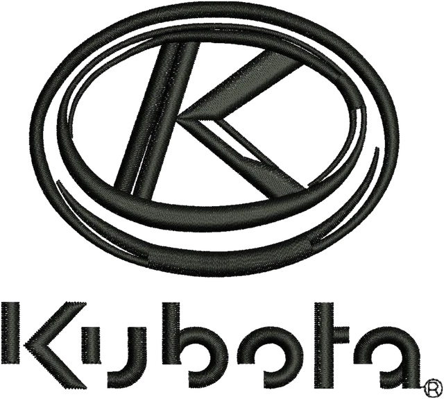 Motif de broderie Kubota logo 4 brodé sur tissu