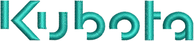 Ricamo Logo Kubota su tessuto