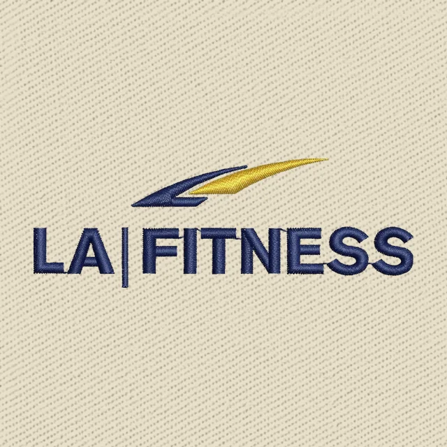 LA Fitness Logo Embroidery Design