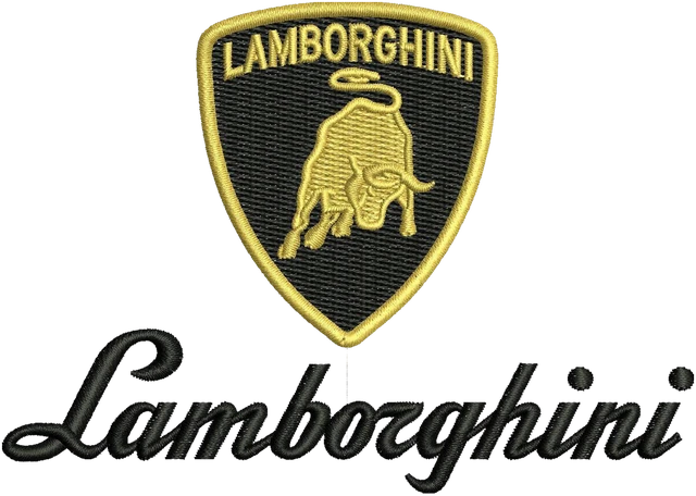 Motif de broderie Lamborghini logo 2 brodé sur tissu