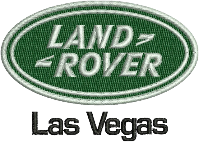 Stickdatei Land Rover Las Vegas Logo Stickdatei auf Stoff gestickt