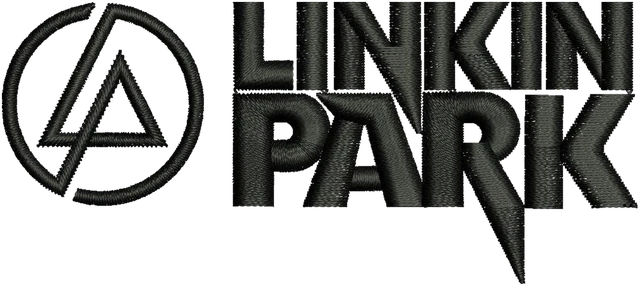 Linkin Park Logo 2 Embroidery Design embroidery design shown stitched on fabric