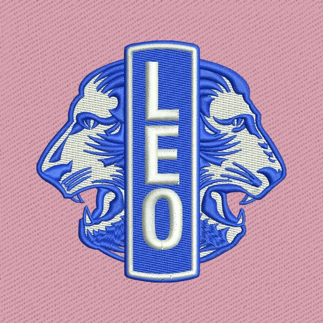 Lions Club LEO Logo Stickdatei