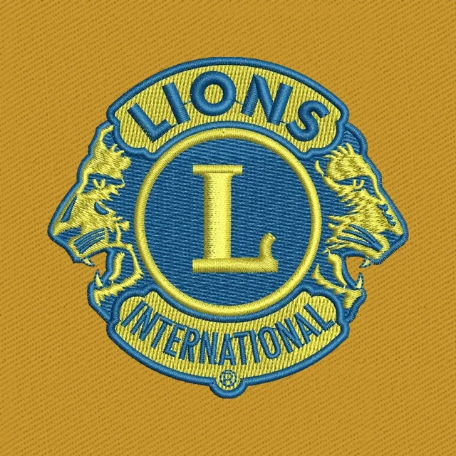 Lions Club Logo Embroidery Design