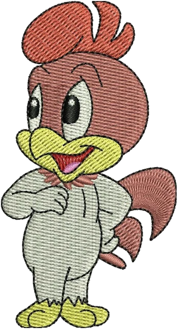 Diseño de bordado Diseño de bordado Foghorn Leghorn bebé de dibujos animados sobre tela