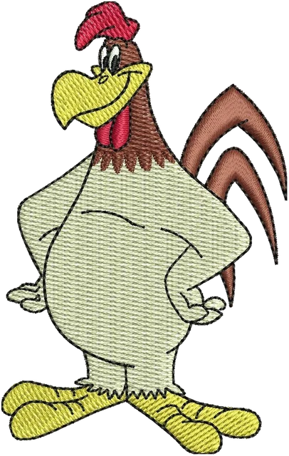 Diseño de bordado Foghorn Leghorn de Looney Tunes sobre tela