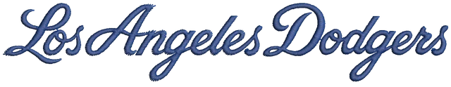 Motif de broderie Los Angeles Dodgers Wodmark Logo brodé sur tissu