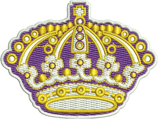 Los Angeles Kings Jersey Logo Embroidery Design embroidery design shown stitched on fabric