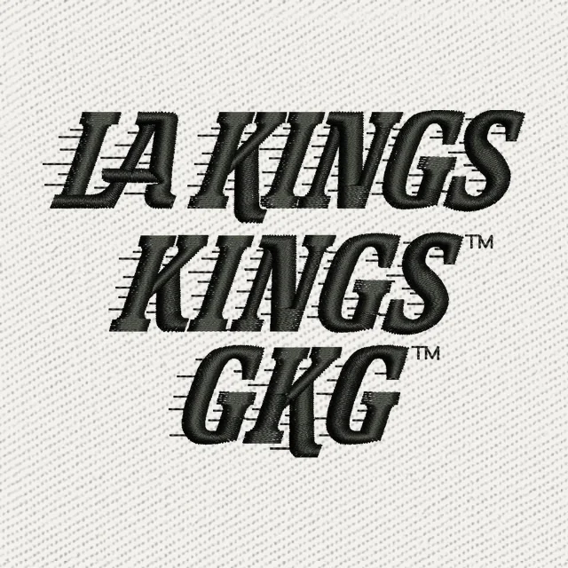Los Angeles Kings Wordmark Logo Stickdatei