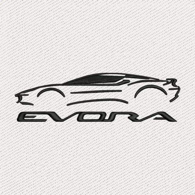 Disegno da ricamo Lotus Evora silhouette laterale