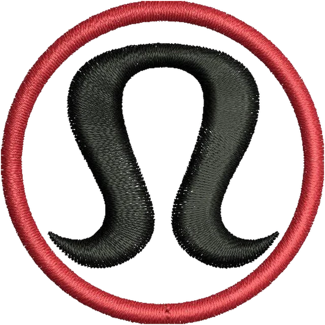 Motif de broderie Lululemon logo 3 brodé sur tissu