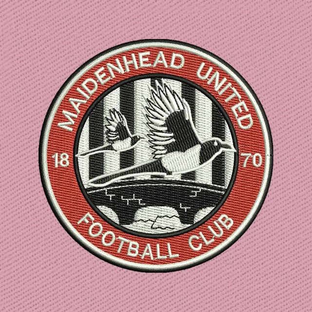 Maidenhead United rundes Elstern-Wappen Stickdatei