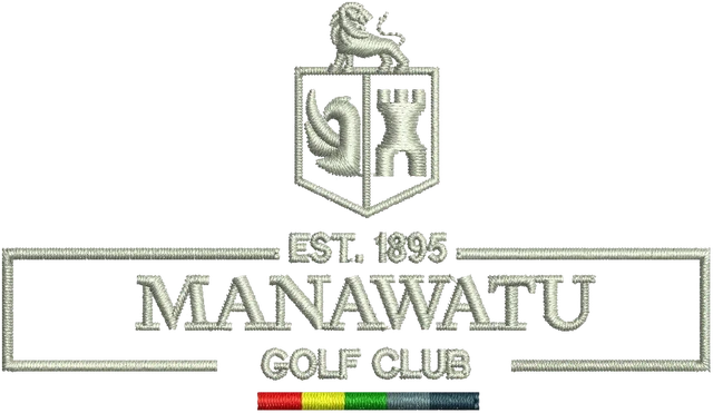 Ricamo Logo Manawatu Golf Club 1895 su tessuto