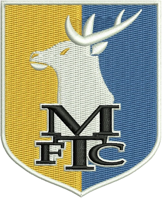 Stickdatei Mansfield Town Football Club Logo Stickdatei auf Stoff gestickt