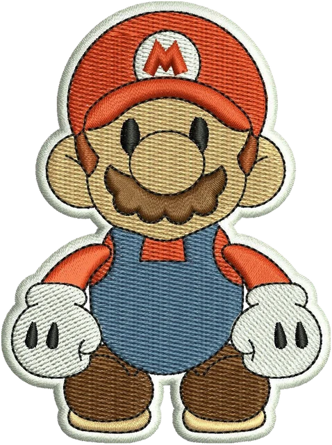 Ricamo Mario Bros su tessuto