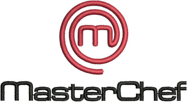 Stickdatei MasterChef Logo Stickdatei auf Stoff gestickt
