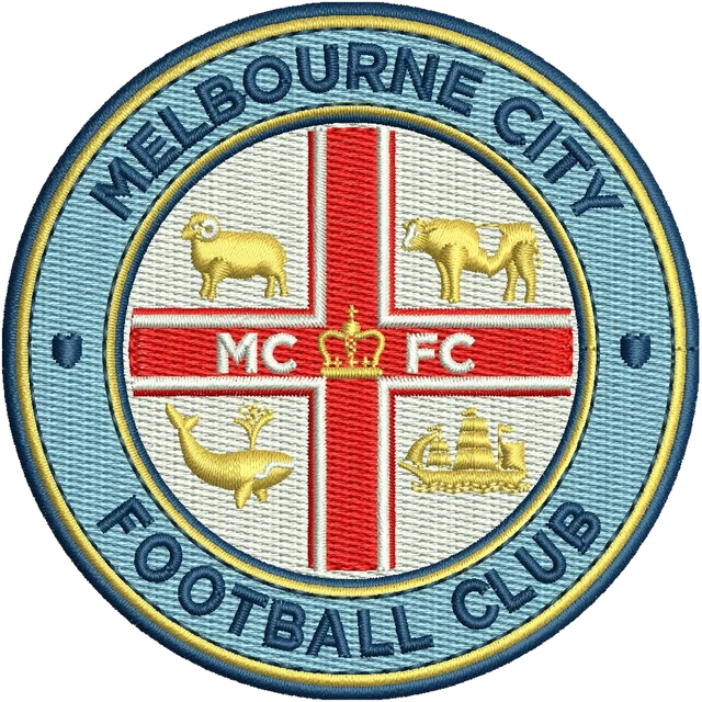 Diseño de bordado Escudo redondo de Melbourne City FC sobre tela