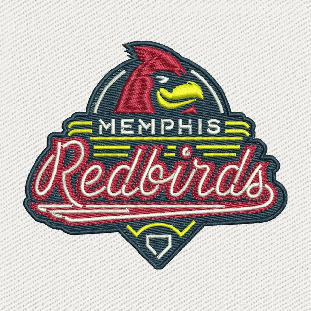 Memphis Redbirds Baseballlogo mit Kardinal Stickdatei