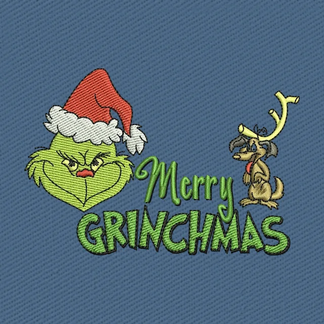 Merry Grinchmas Embroidery Design