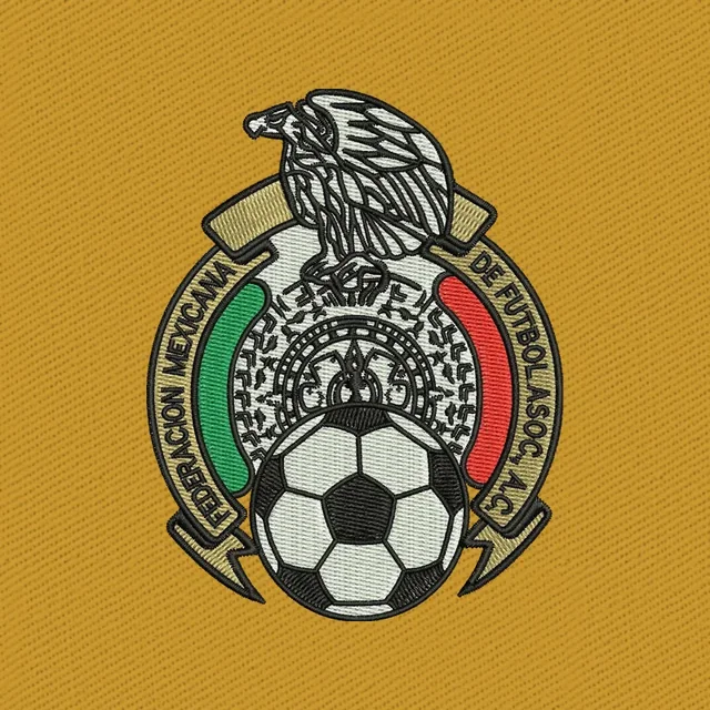 Mexico National Football Team Logo Embroidery Design