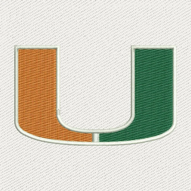 Miami Hurricanes Football Team Logo Stickdatei
