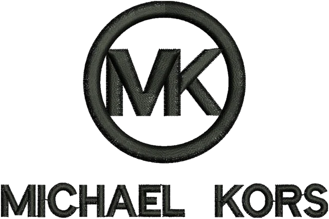 Stickdatei Michael Kors Logo Stickdatei auf Stoff gestickt