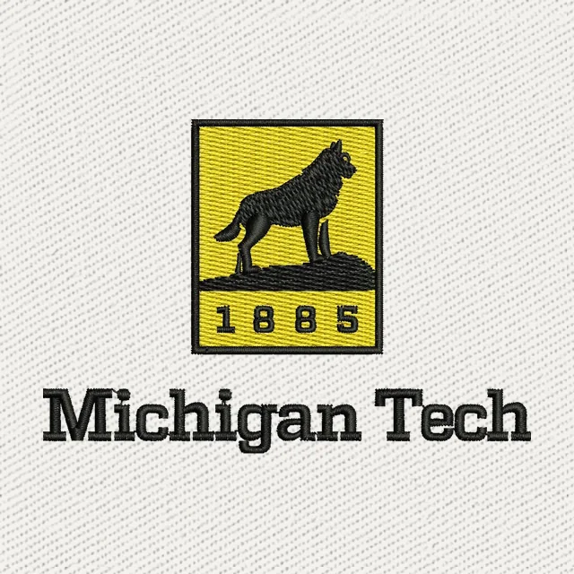 Michigan Technological University Logo Stickdatei