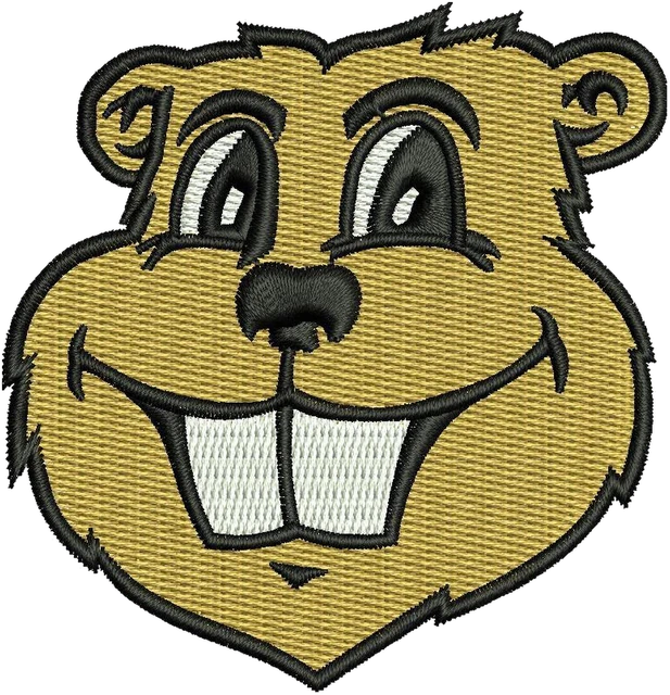 Minnesota Golden Gophers Logo 2 Embroidery Design embroidery design shown stitched on fabric
