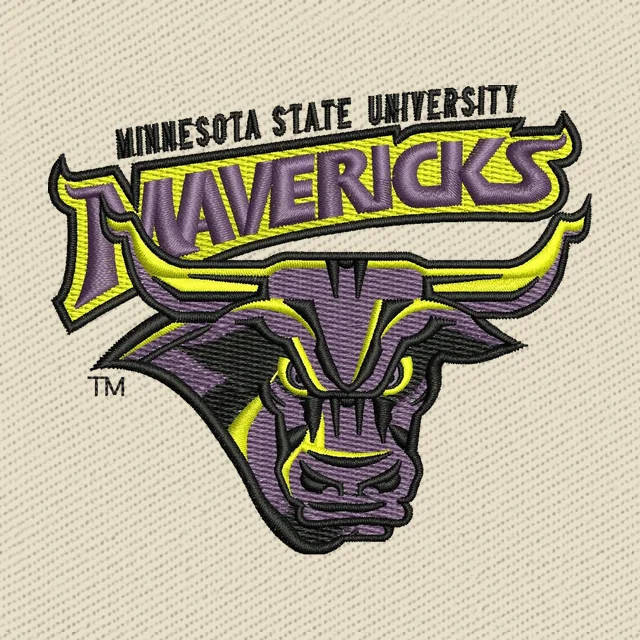 Minnesota State Mavericks Bullenlogo Stickdatei