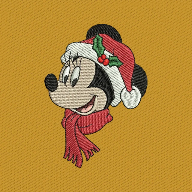 Minnie Mouse Christmas Embroidery Design