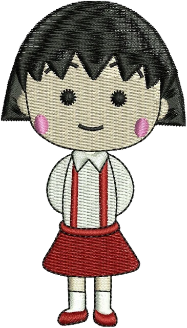 Ricamo Personaggio Momoko Sakura Maruko su tessuto