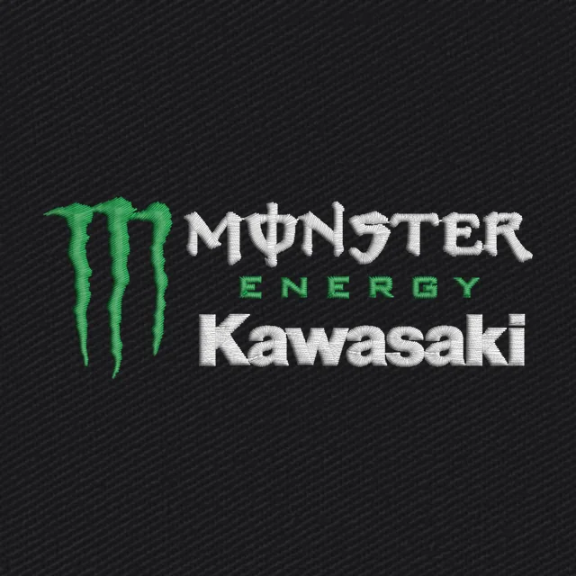 Monster Energy Kawasakis Embroidery Design