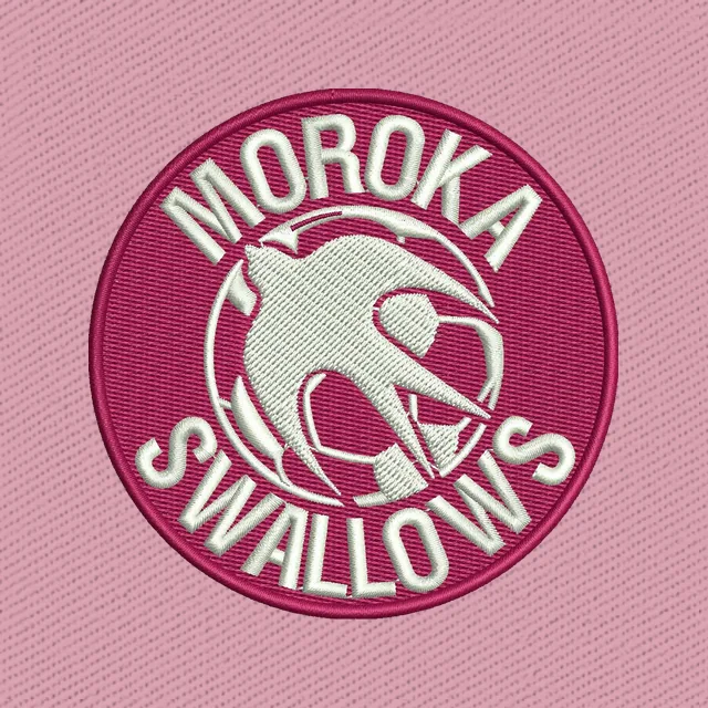 Moroka Swallows rundes Fußballlogo Stickdatei