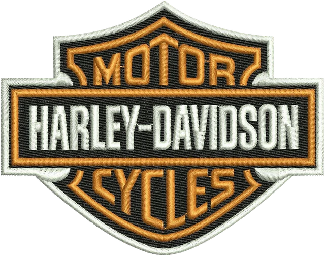 Ricamo Logo di motociclette Harley Davidson su tessuto