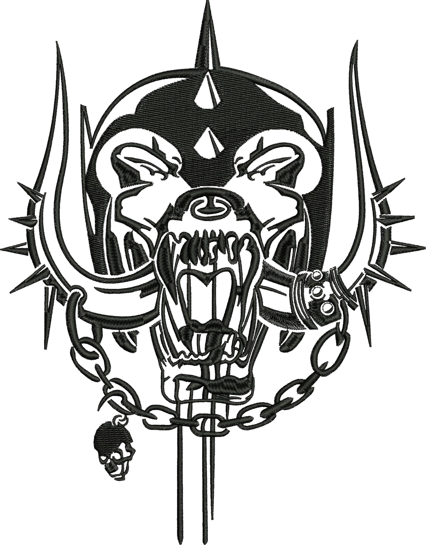 Diseño de bordado Motorhead Logo 2 sobre tela