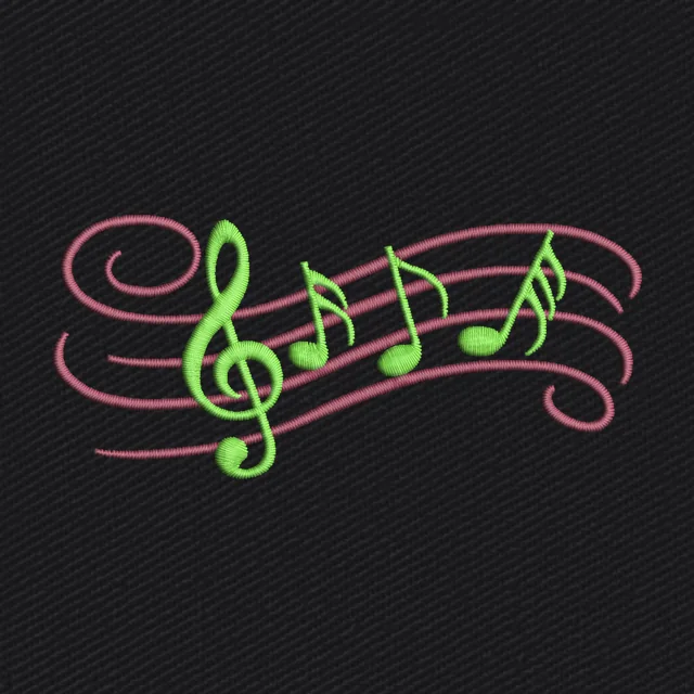 Music Notes Embroidery Design
