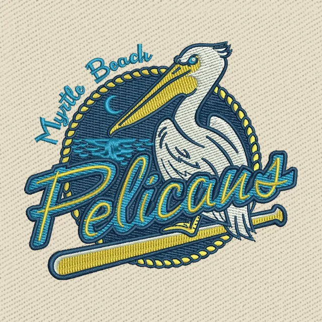 Myrtle Beach Pelicans Baseballlogo Stickdatei