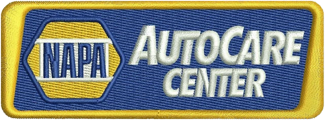 Diseño de bordado Napa Auto Care Center logotipo sobre tela