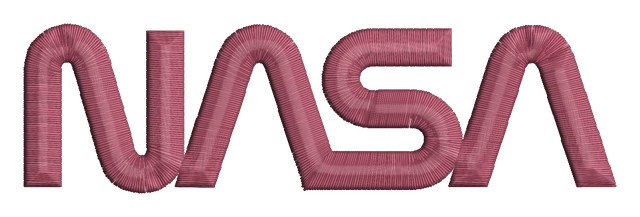 Ricamo Nasa nuovo logo su tessuto