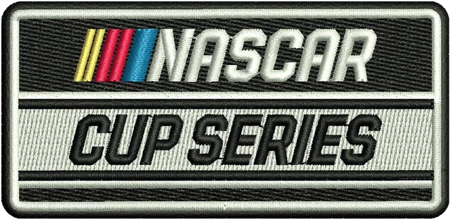 Motif de broderie NASCAR Cup Series logo brodé sur tissu