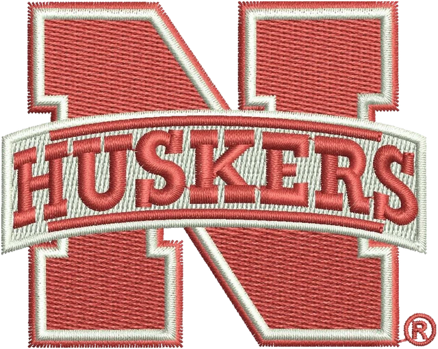 Diseño de bordado Nebraska Cornhuskers logotipo 2 sobre tela
