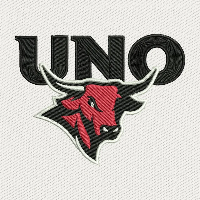 Nebraska Omaha Mavericks UNO-Bullenlogo Stickdatei