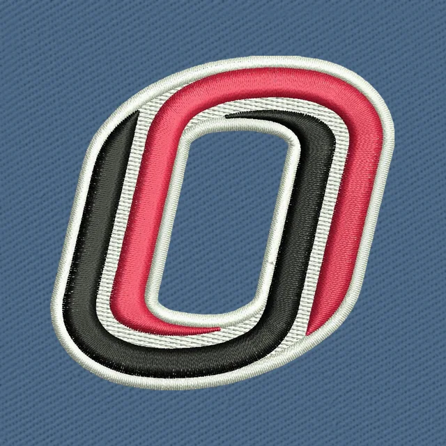 Nebraska Omaha Mavericks rot-schwarzes O-Logo Stickdatei
