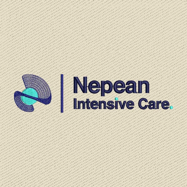 Nepean Intensive Care Purple Teal Logo Embroidery Design